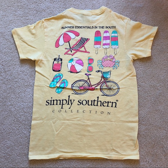 Simply Southern Tops - Simply Southern Yellow Short Sleeve Tee